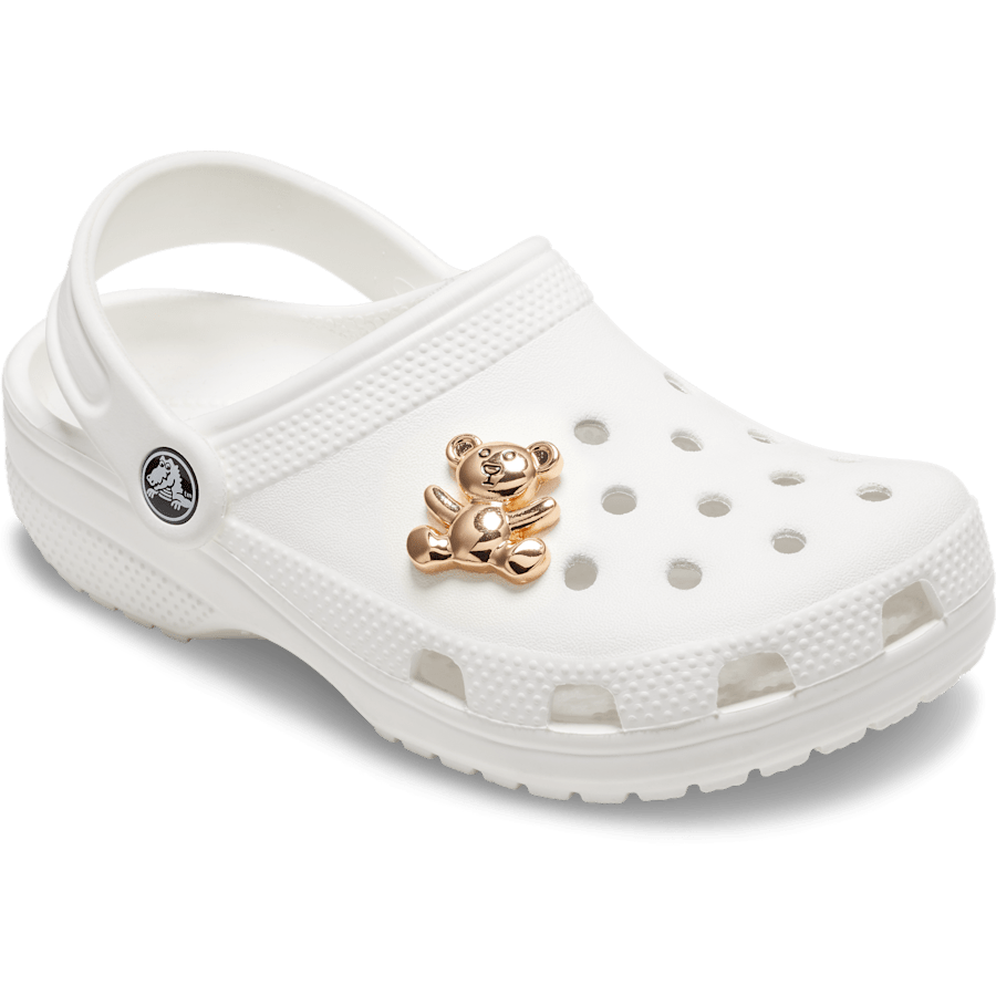 Crocs Discount Gold Teddy Bear Jibbitz Shoe Charm