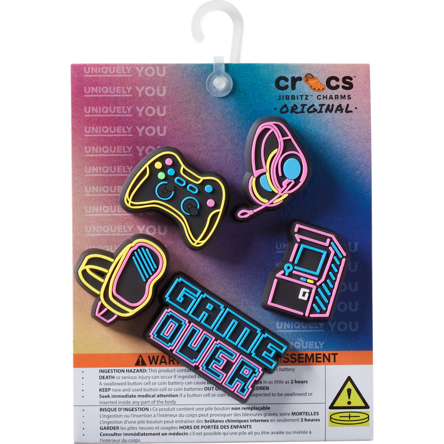 Crocs Best Price Lights Up Neon Gamer 5 Pack Jibbitz™ charms