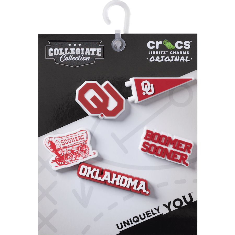 Crocs Hot Sale Univ of Oklahoma 5 Pack Jibbitz™ charms