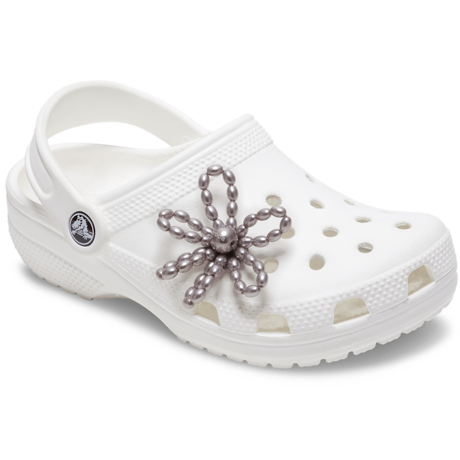 Crocs Popular Grey Pearl Beaded Daisy Jibbitz™ charms