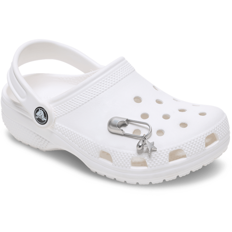 Crocs Featured Silver Meta Safety Pin Jibbitz™ charms