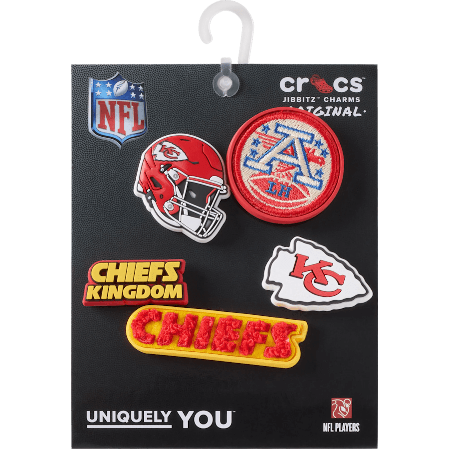Crocs Customer Favorite NFL Kansas City Chiefs 5 Pack Jibbitz Shoe Charm