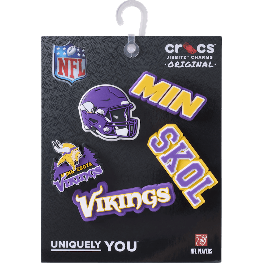 Crocs Trending NFL Minnesota Vikings 5 Pack Jibbitz Shoe Charm
