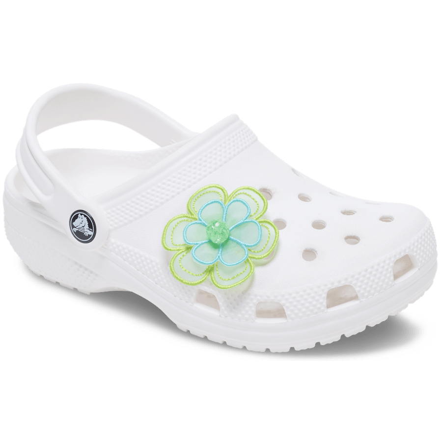 Crocs Best Price Green Mesh Flower Jibbitz™ charms