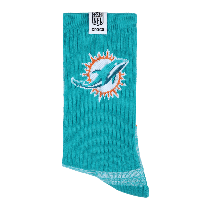 Crocs New NFL Miami Dolphins Crocs Socks