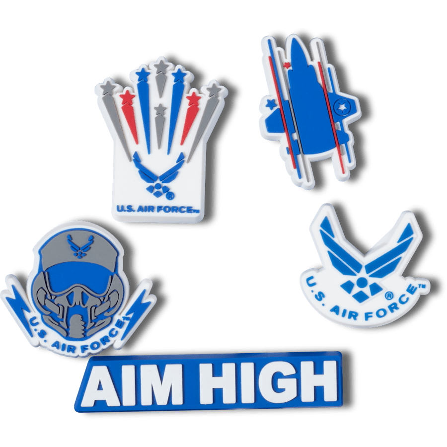 Crocs Customer Favorite Armed Forces US Air Force 5Pck Jibbitz Shoe Charm