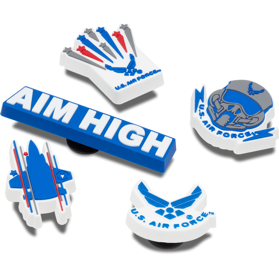 Crocs Customer Favorite Armed Forces US Air Force 5Pck Jibbitz Shoe Charm