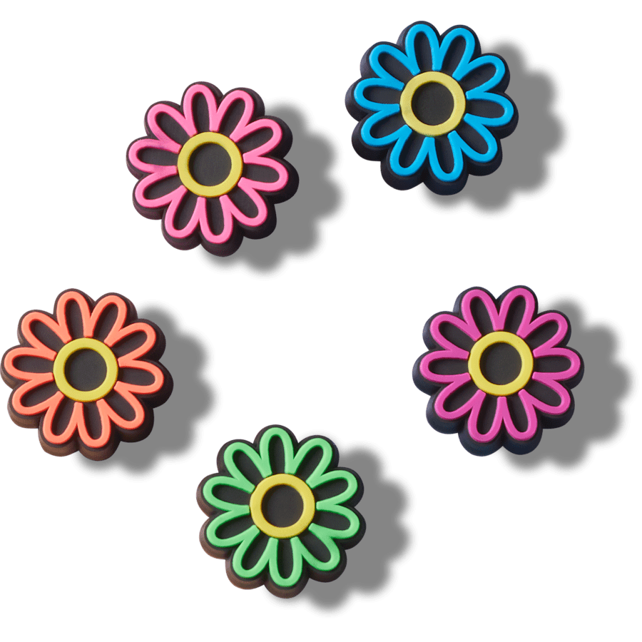 Crocs Classic Lights Up Daisy 5 Pack Jibbitz Shoe Charm