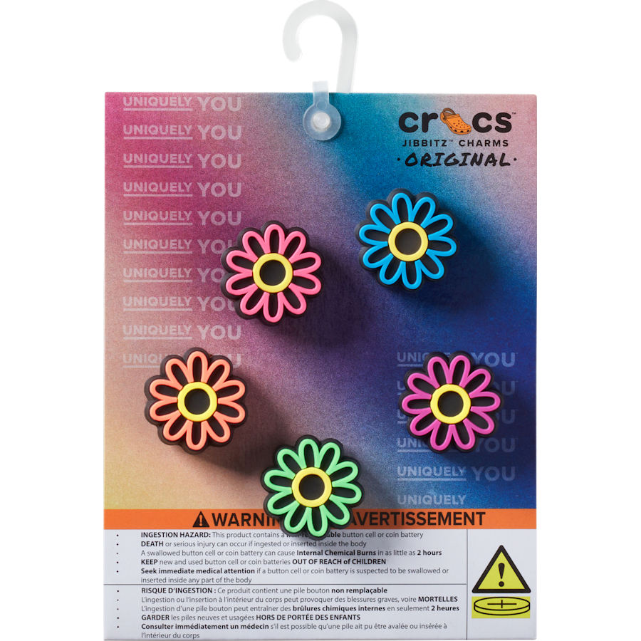 Crocs Classic Lights Up Daisy 5 Pack Jibbitz Shoe Charm