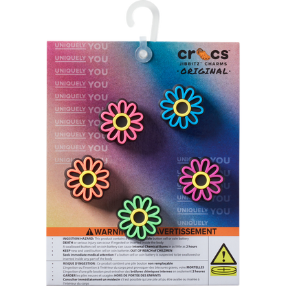 Crocs Classic Lights Up Daisy 5 Pack Jibbitz Shoe Charm