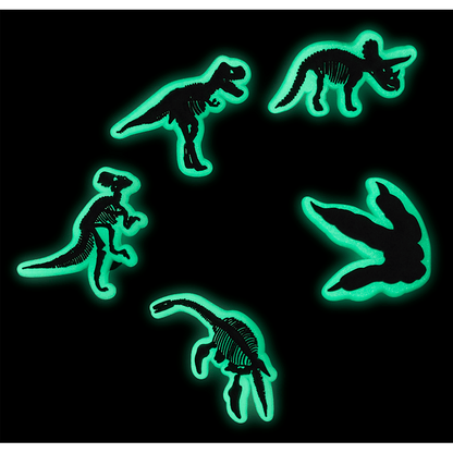 Crocs Trusted Glow In The Dark Dino 5 Pack Jibbitz Shoe Charm