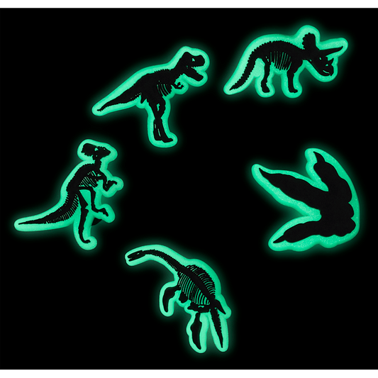 Crocs Trusted Glow In The Dark Dino 5 Pack Jibbitz Shoe Charm