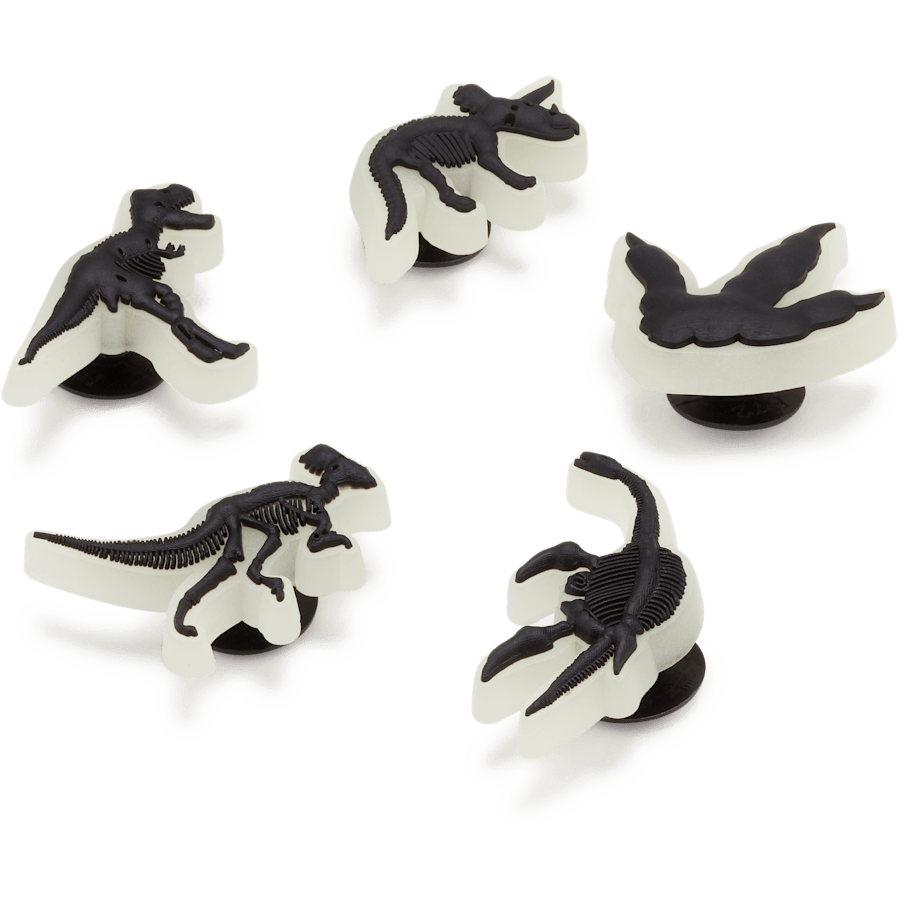 Crocs Trusted Glow In The Dark Dino 5 Pack Jibbitz Shoe Charm