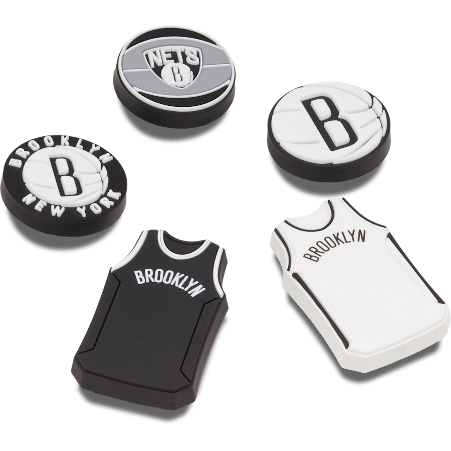 Crocs Exclusive NBA Brooklyn Nets 5 Pack Jibbitz™ charms