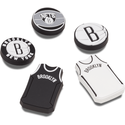 Crocs Exclusive NBA Brooklyn Nets 5 Pack Jibbitz™ charms