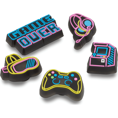 Crocs Best Price Lights Up Neon Gamer 5 Pack Jibbitz™ charms