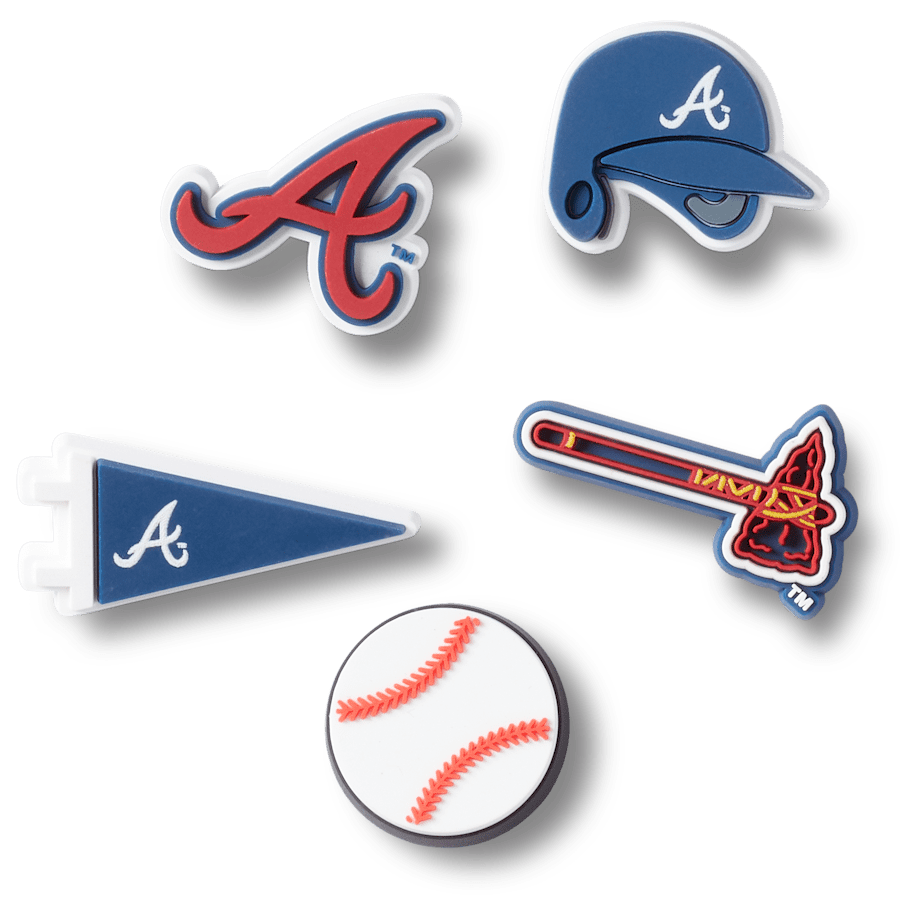 Crocs New MLB Atlanta Braves 5 Pack Jibbitz™ charms