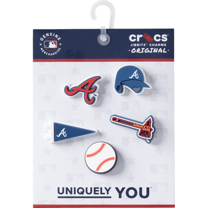Crocs New MLB Atlanta Braves 5 Pack Jibbitz™ charms