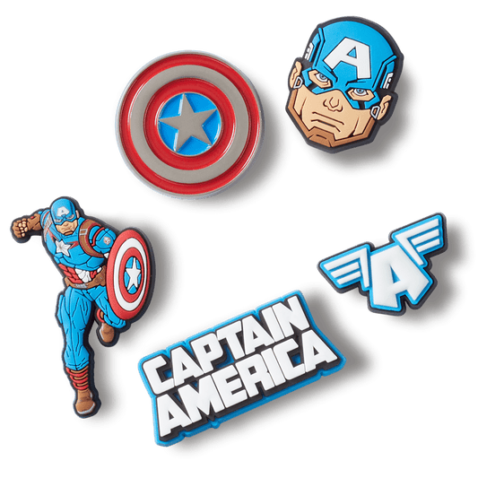 Crocs Hot Sale Captain America 5 Pack Jibbitz™ charms