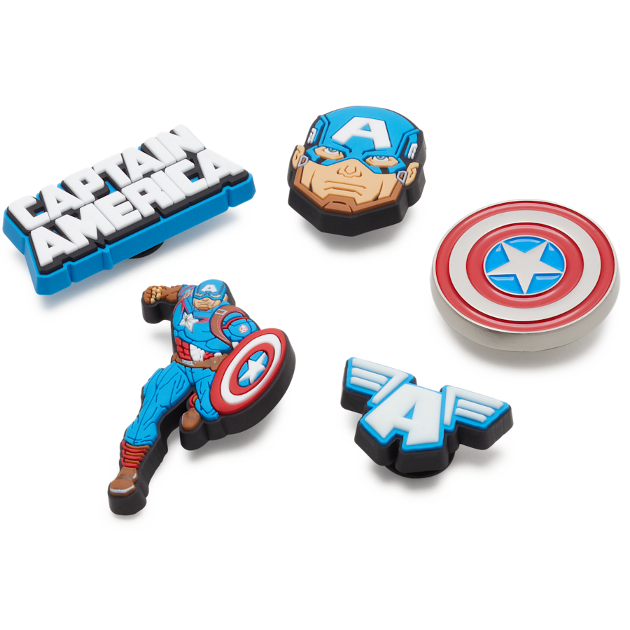 Crocs Hot Sale Captain America 5 Pack Jibbitz™ charms