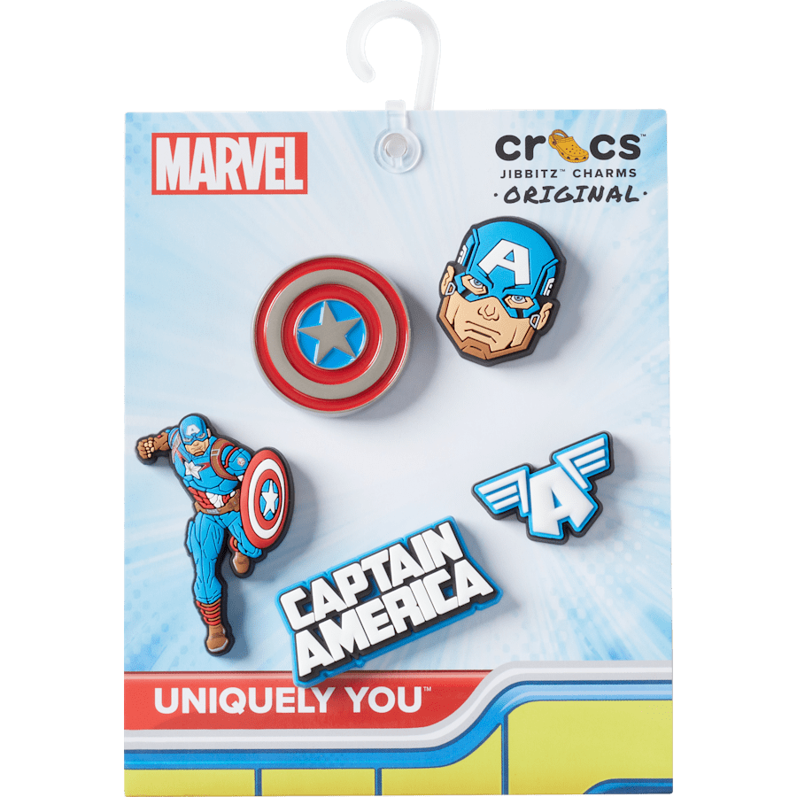Crocs Hot Sale Captain America 5 Pack Jibbitz™ charms