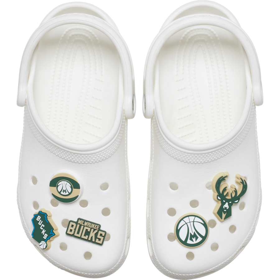 Crocs Best Seller NBA Milwaukee Bucks 5 Pack Jibbitz™ charms