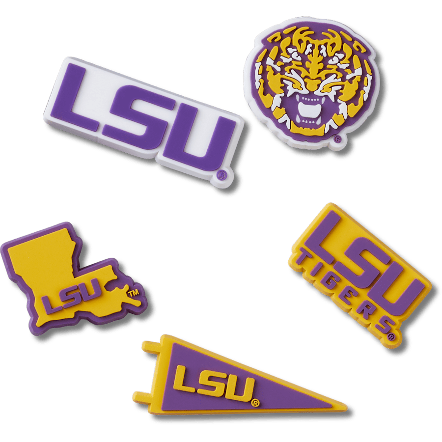 Crocs Latest LSU 5 Pack Jibbitz™ charms