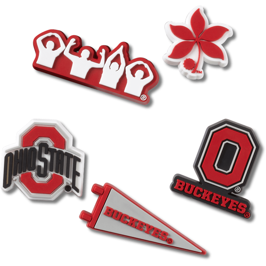 Crocs Featured Ohio State University 5 Pack Jibbitz™ charms