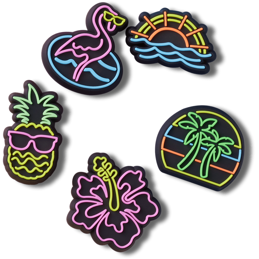 Crocs Signature Lights Up Neon 5 Pack Jibbitz™ charms