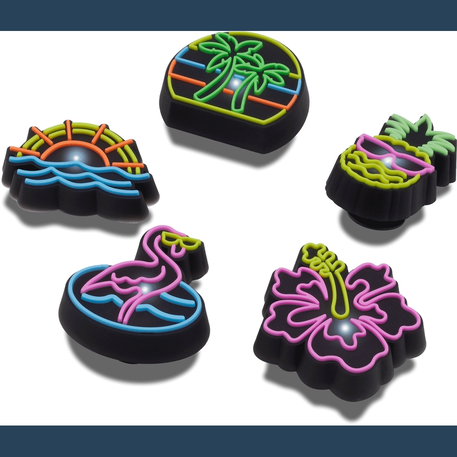 Crocs Signature Lights Up Neon 5 Pack Jibbitz™ charms