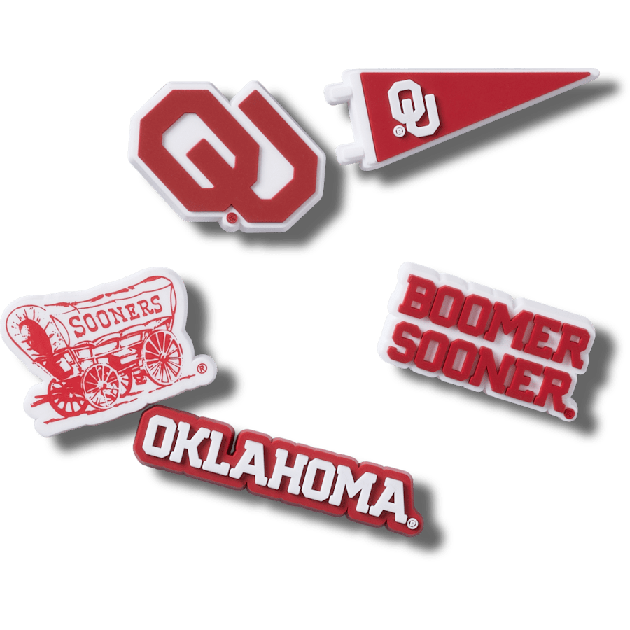 Crocs Hot Sale Univ of Oklahoma 5 Pack Jibbitz™ charms