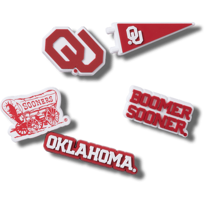Crocs Hot Sale Univ of Oklahoma 5 Pack Jibbitz™ charms