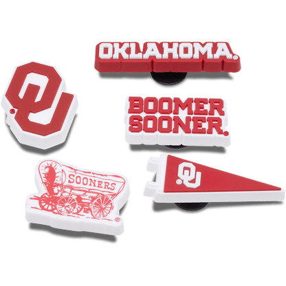 Crocs Hot Sale Univ of Oklahoma 5 Pack Jibbitz™ charms