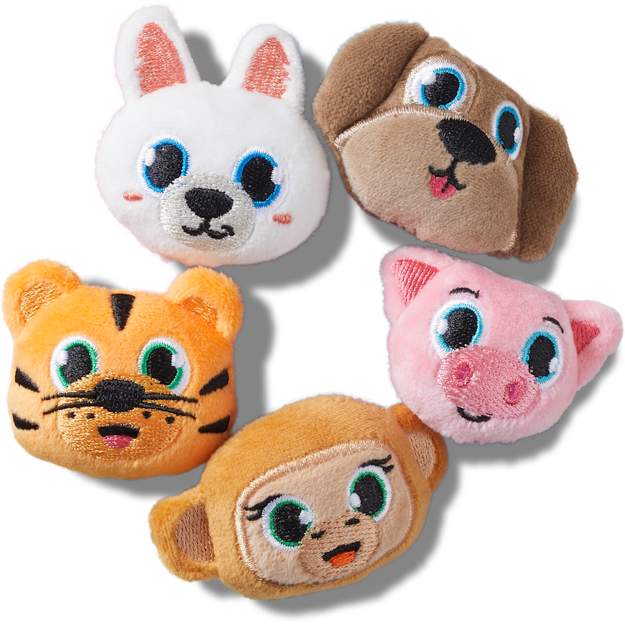 Crocs Essential Fuzzy Animal 5 Pack Jibbitz™ charms