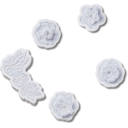 Crocs Great Value White Elegant Floral 5 Pack Jibbitz™ charms
