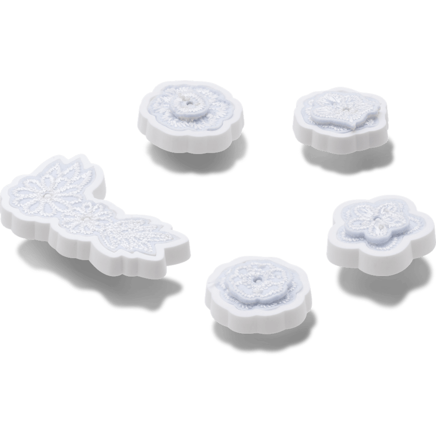 Crocs Great Value White Elegant Floral 5 Pack Jibbitz™ charms