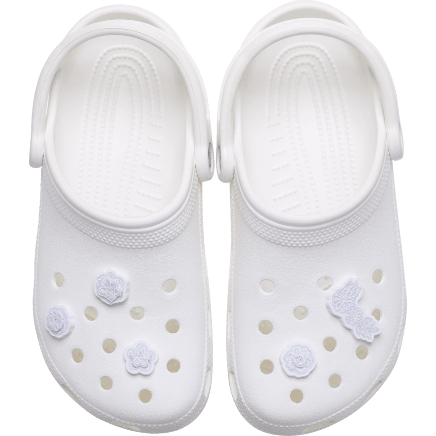 Crocs Great Value White Elegant Floral 5 Pack Jibbitz™ charms