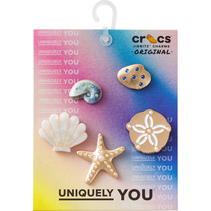 Crocs Latest Gold Seashell 5 Pack Jibbitz™ charms
