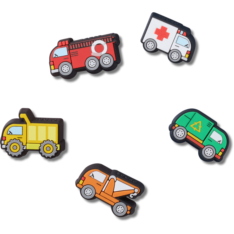 Crocs Smart Buy Tiny Work Trucks 5 Pack Jibbitz™ charms