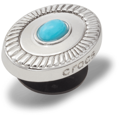 Crocs Featured Silver Turquoise Emblem Jibbitz™ charms