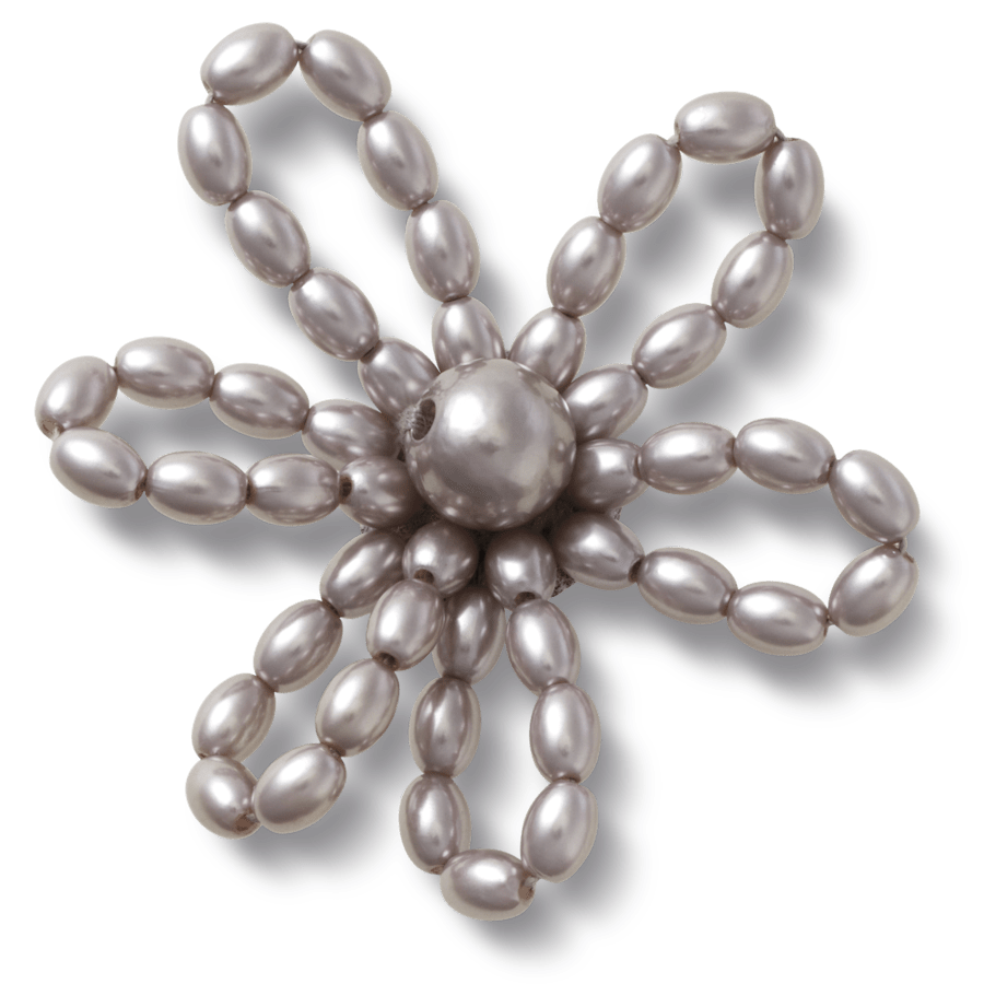 Crocs Popular Grey Pearl Beaded Daisy Jibbitz™ charms