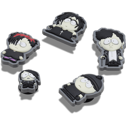 Crocs Discount South Park Goth Kids 5 Pack Jibbitz Shoe Charm