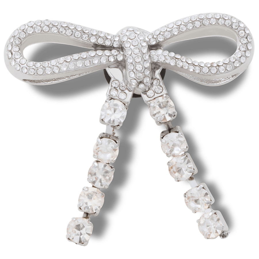 Crocs Hot Sale Silver Gem Bow Jibbitz™ charms