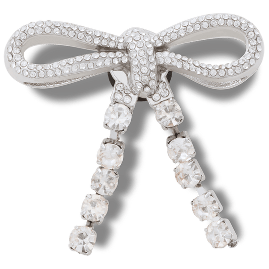 Crocs Hot Sale Silver Gem Bow Jibbitz™ charms