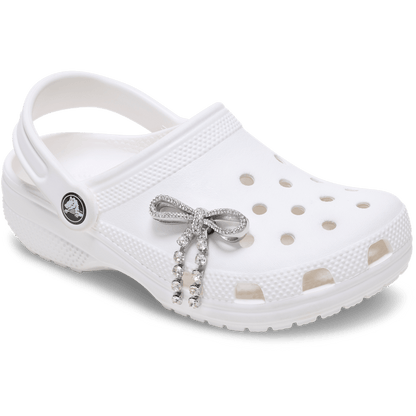 Crocs Hot Sale Silver Gem Bow Jibbitz™ charms