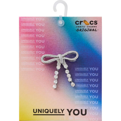 Crocs Hot Sale Silver Gem Bow Jibbitz™ charms