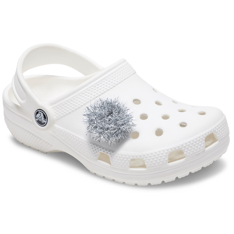 Crocs Quality Silver Tinsel Pom Jibbitz™ charms