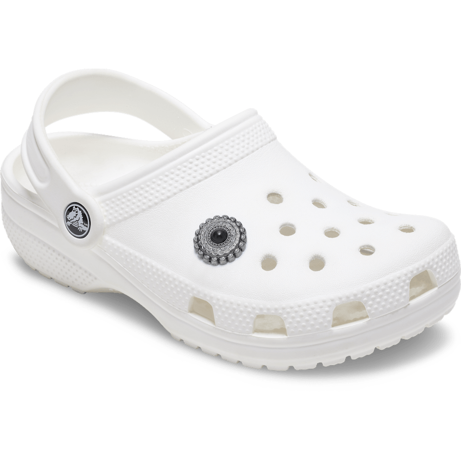 Crocs Deals Silver and Black Emblem Jibbitz™ charms
