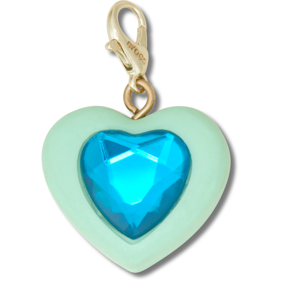 Crocs Latest Blue Heart Sim Gem Charm Jibbitz Shoe Charm