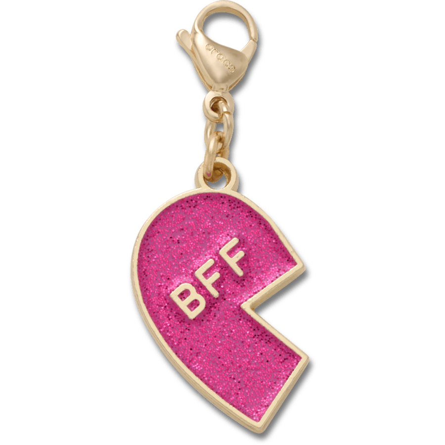 Crocs Smart Buy Pink Glitter BFF Charm Left Jibbitz Shoe Charm